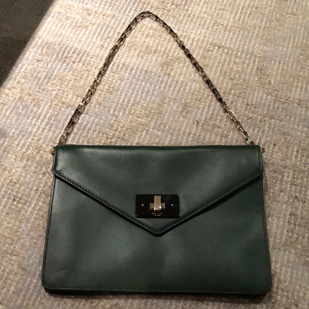 Kate spade dark green leather purse